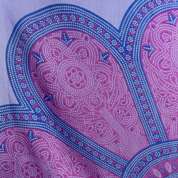 YOA Floral Scarf Shawl Wrap Fringe Mandala Pattern FLAWS Women 62" x 44" Boho - Picture 14 of 16